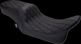 Drag Specialties Seats Seat Predator 2up W/Backrest Option Blk Dd Vinyl Flh 08 23 Seat Drag Specialties