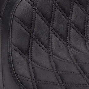 Drag Specialties Seats Seat Predator 2up W/Backrest Option Blk Dd Vinyl Flh 08 23 Seat Drag Specialties