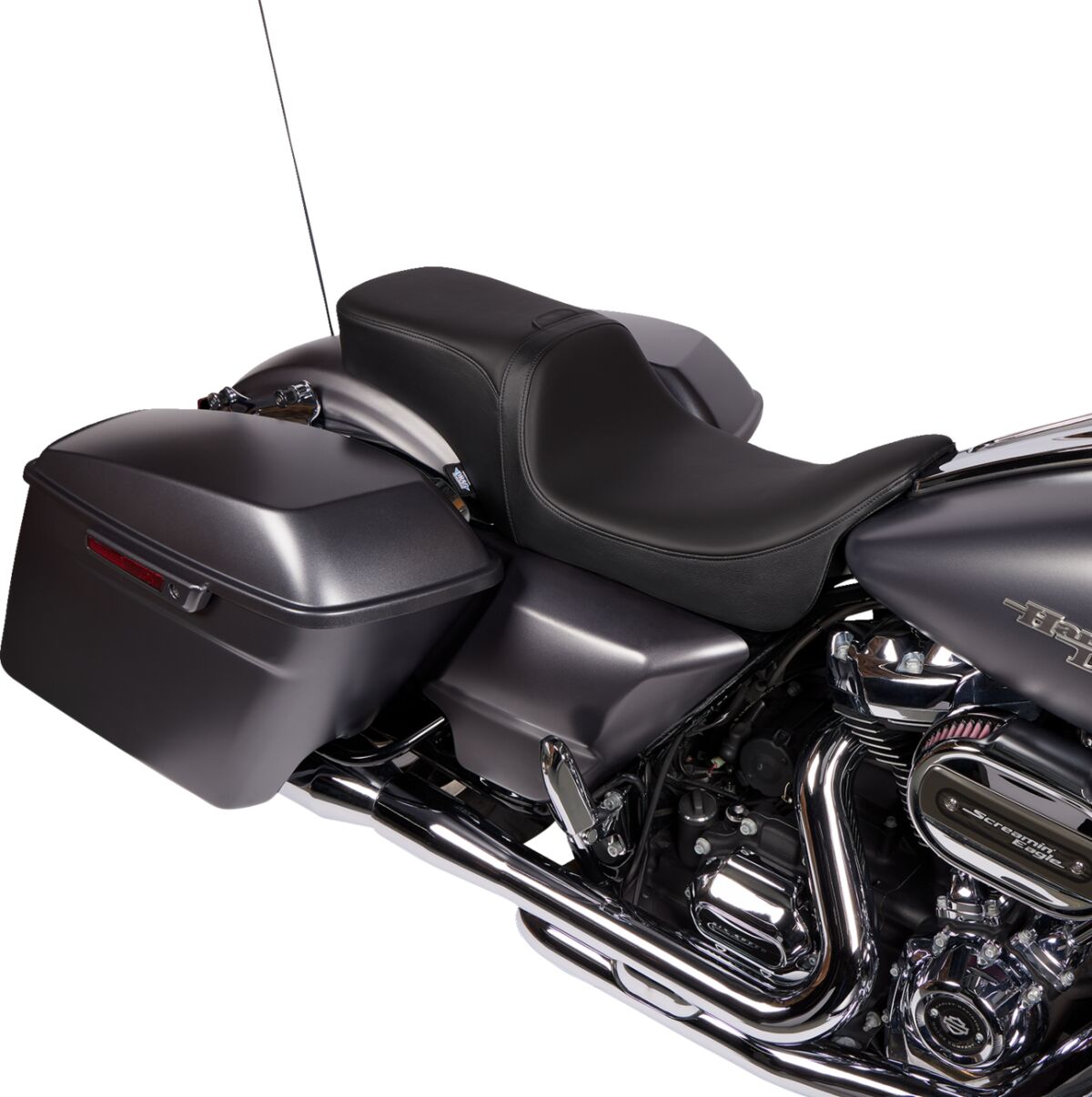 Drag Specialties Seats Seat Predator 2up W/Backrest Option Solar Leather Flh 08 23 Seat Drag Specialties