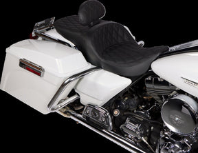 Drag Specialties Seats Seat Freedom Tour Bkdd W/Bk St SEATS-FOR HARLEY DRESSER/TOURI Drag Specialties