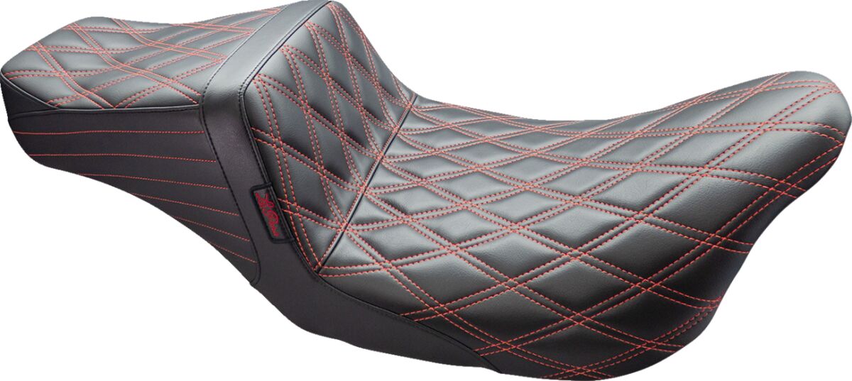 Le Pera Seat Tailwhip Dbl Diamond W/Re SEATS-FOR HARLEY DRESSER/TOURI Le Pera