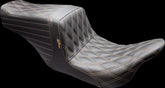 Le Pera Tailwhip Double Diamond Chestnut Seat - 08-23 Touring Seat Le Pera
