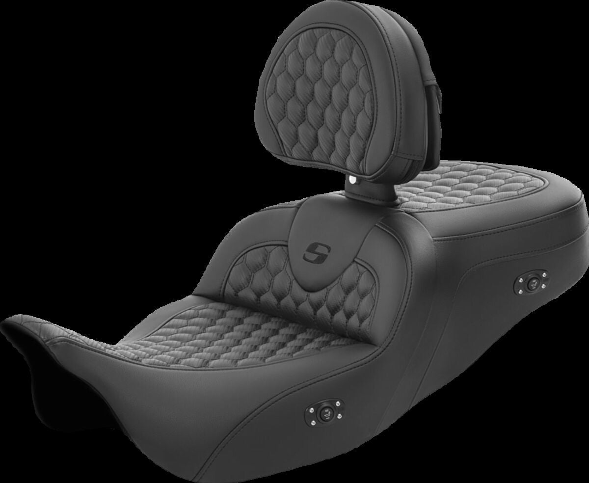Saddlemen Roadsofa HC Heated With Driver's Backrest Seat - 08-24 Touring Seat Saddlemen