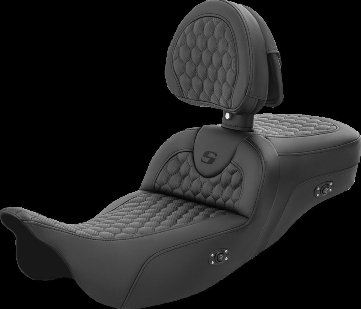 Saddlemen Roadsofa HC Heated Extended Reach With Driver's Backrest Seat - 08-24 Touring Seat Saddlemen