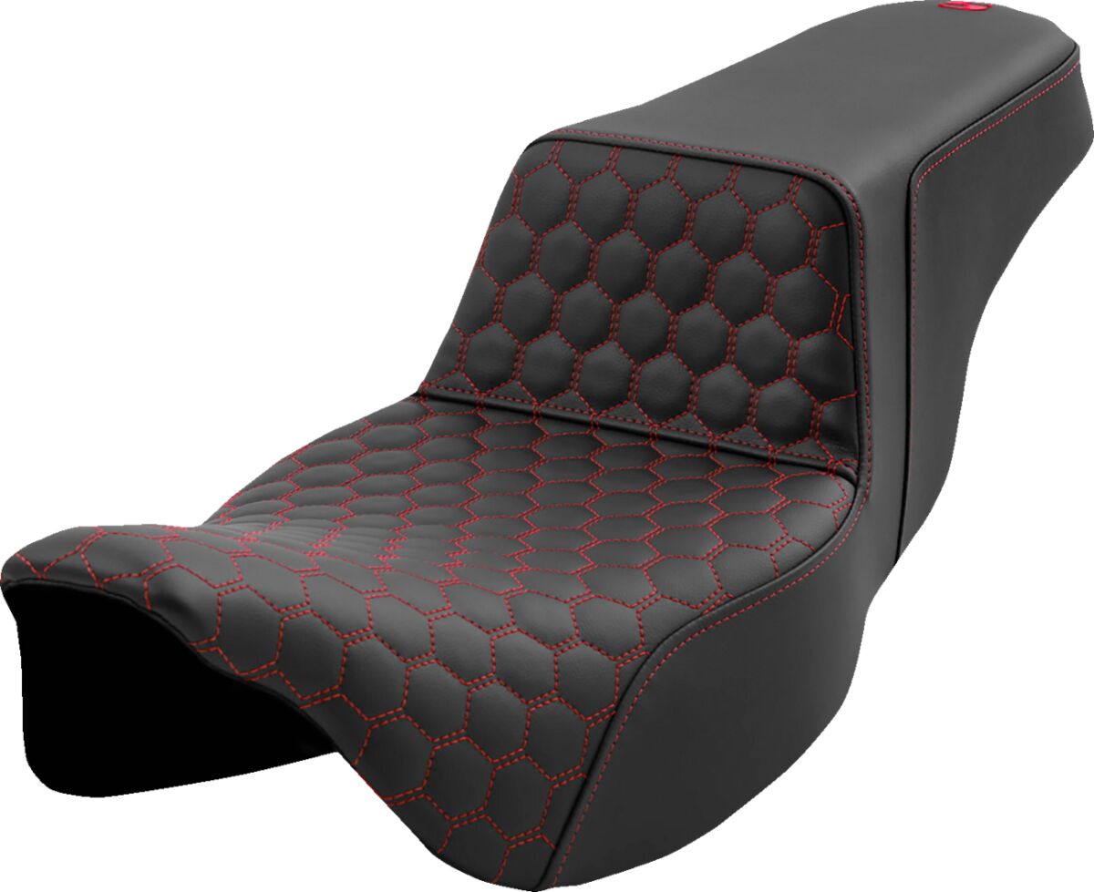 Step Up Hc Extended Reach Seat, Red Stitch - 08-24 Touring Seat Saddlemen Default Title