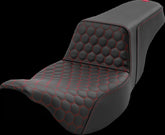 Saddlemen Step Up Hc Extended Reach Seat, Red Stitch - 08-24 Touring Seat Saddlemen