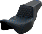Step Up Hc Extended Reach Seat, Blue Stitch - 08-24 Touring Seat Saddlemen Default Title