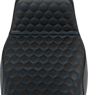 Step Up Hc Extended Reach Seat, Blue Stitch - 08-24 Touring Seat Saddlemen
