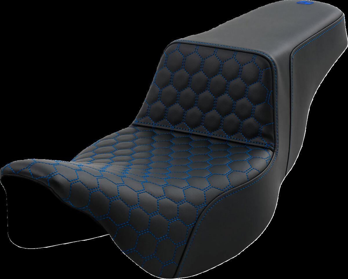 Saddlemen Step Up Hc Extended Reach Seat, Blue Stitch - 08-24 Touring Seat Saddlemen
