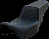 Saddlemen Step Up Hc Extended Reach Seat, Blue Stitch - 08-24 Touring Seat Saddlemen