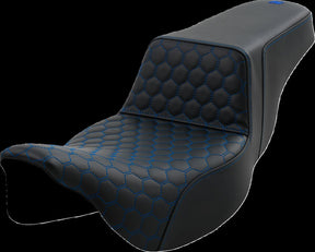 Saddlemen Step Up Hc Extended Reach Seat, Blue Stitch - 08-24 Touring Seat Saddlemen