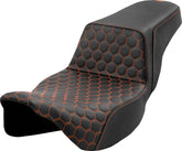 Step Up Hc Extended Reach Seat, Orange Stitch - 08-24 Touring Seat Saddlemen Default Title