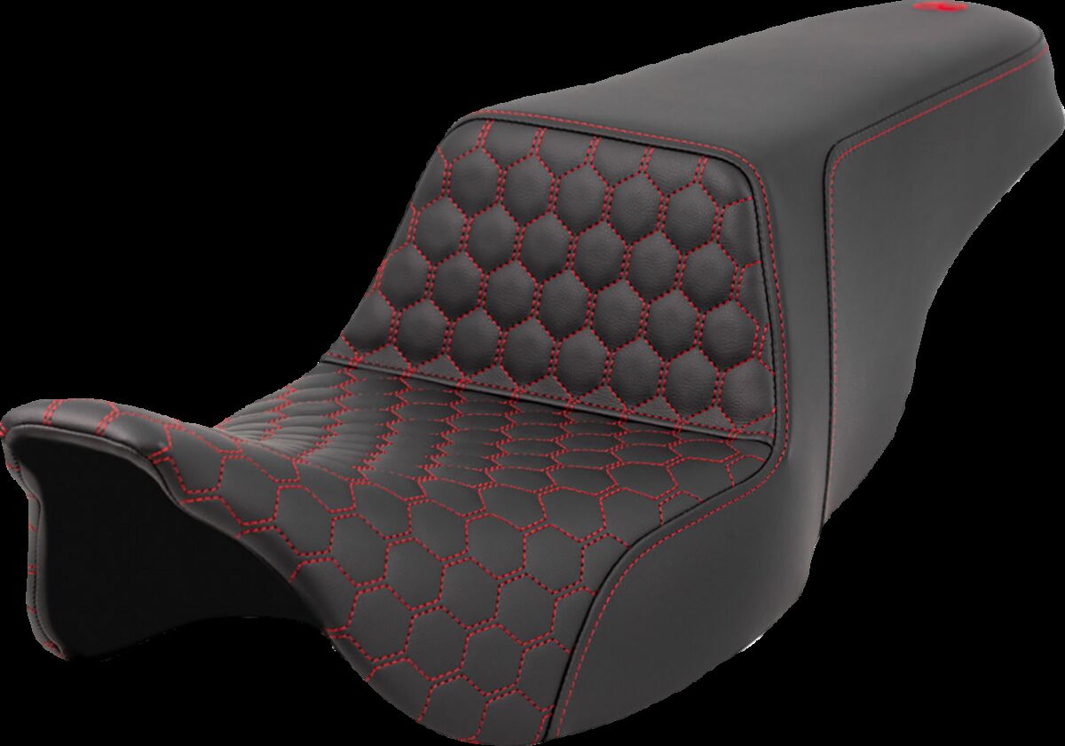 Saddlemen Step Up Hc Seat, Red Stitch - 08-24 Touring Seat Saddlemen