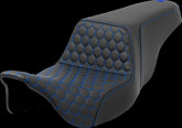 Saddlemen Step Up Hc Seat, Blue Stitch - 08-24 Touring Seat Saddlemen