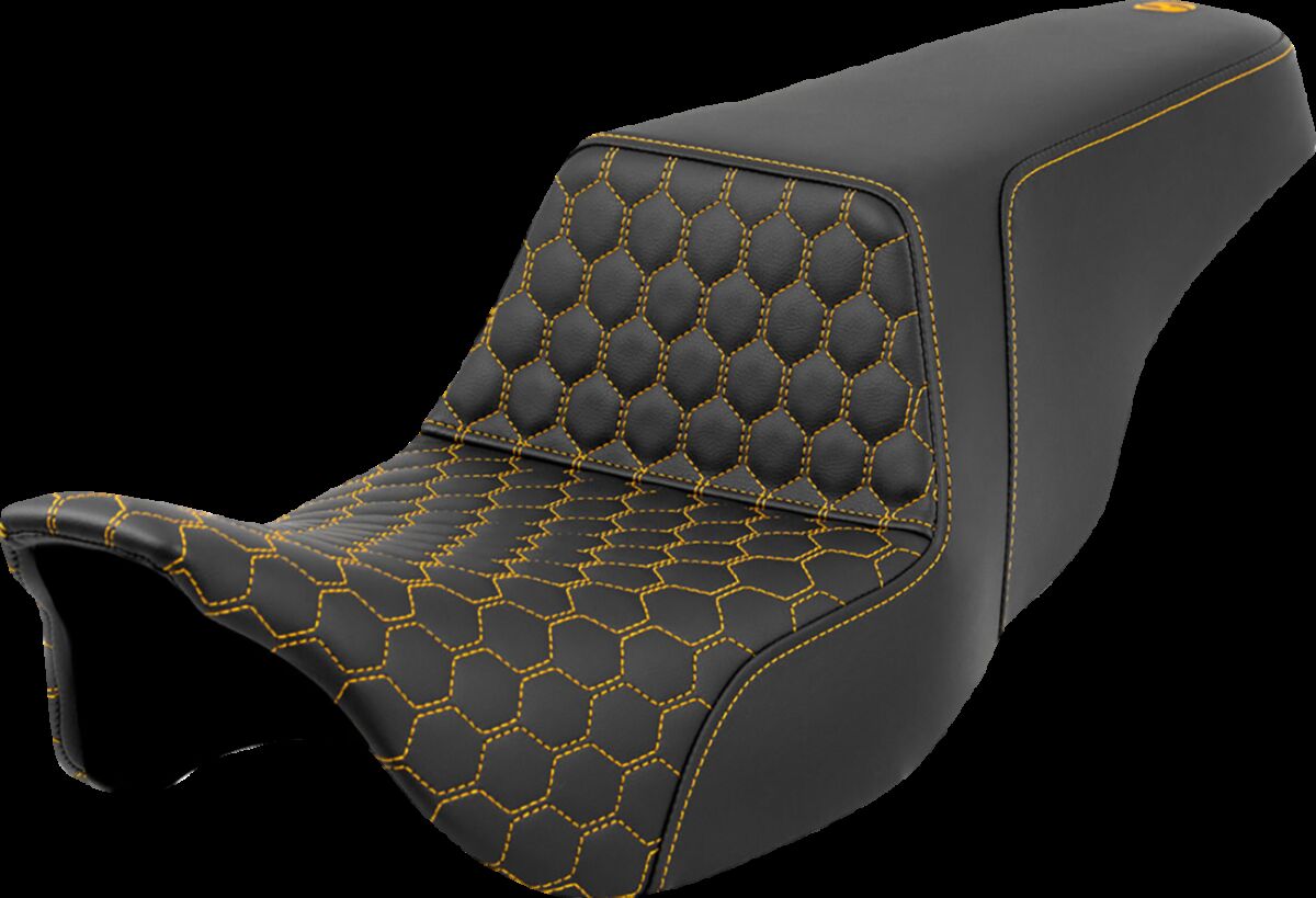 Saddlemen Step Up Hc Seat, Gold Stitch - 08-24 Touring Seat Saddlemen