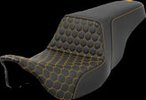 Saddlemen Step Up Hc Seat, Gold Stitch - 08-24 Touring Seat Saddlemen