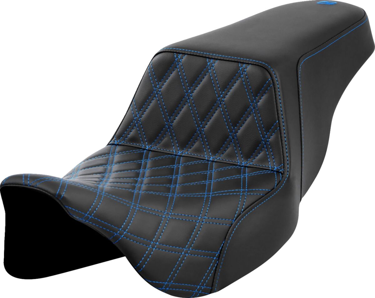 Step Up Front LS Seat, Blue Stitch - 08-24 Touring Seat Saddlemen Default Title