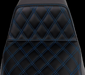Saddlemen Step Up Front LS Seat, Blue Stitch - 08-24 Touring Seat Saddlemen