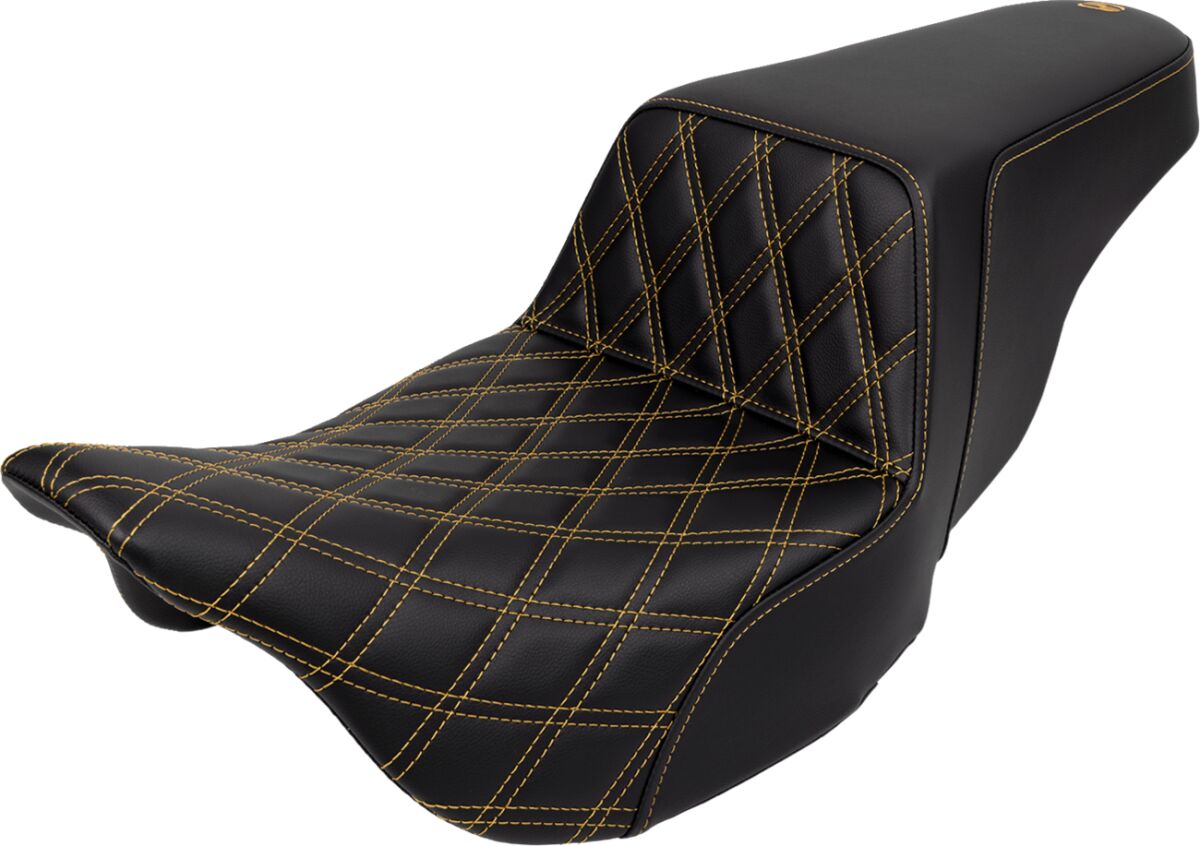 Step Up Front LS Seat, Gold Stitch - 08-24 Touring Seat Saddlemen Default Title
