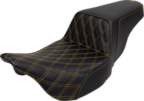 Step Up Front LS Seat, Gold Stitch - 08-24 Touring Seat Saddlemen Default Title