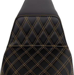 Step Up Front LS Seat, Gold Stitch - 08-24 Touring Seat Saddlemen