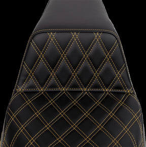 Saddlemen Step Up Front LS Seat, Gold Stitch - 08-24 Touring Seat Saddlemen