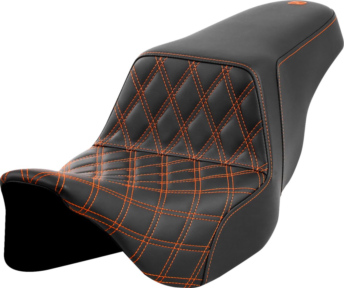 Step Up Front LS Seat, Orange Stitch - 08-24 Touring Seat Saddlemen Default Title