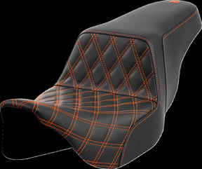 Saddlemen Step Up Front LS Seat, Orange Stitch - 08-24 Touring Seat Saddlemen