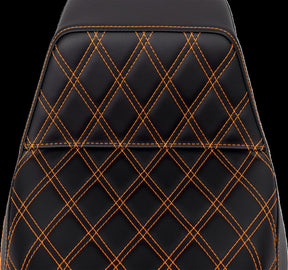 Saddlemen Step Up Front LS Seat, Orange Stitch - 08-24 Touring Seat Saddlemen