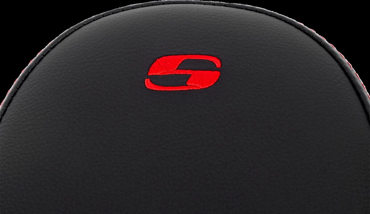 Saddlemen Step Up Front LS Seat, Red Stitch - 08-24 Touring Seat Saddlemen