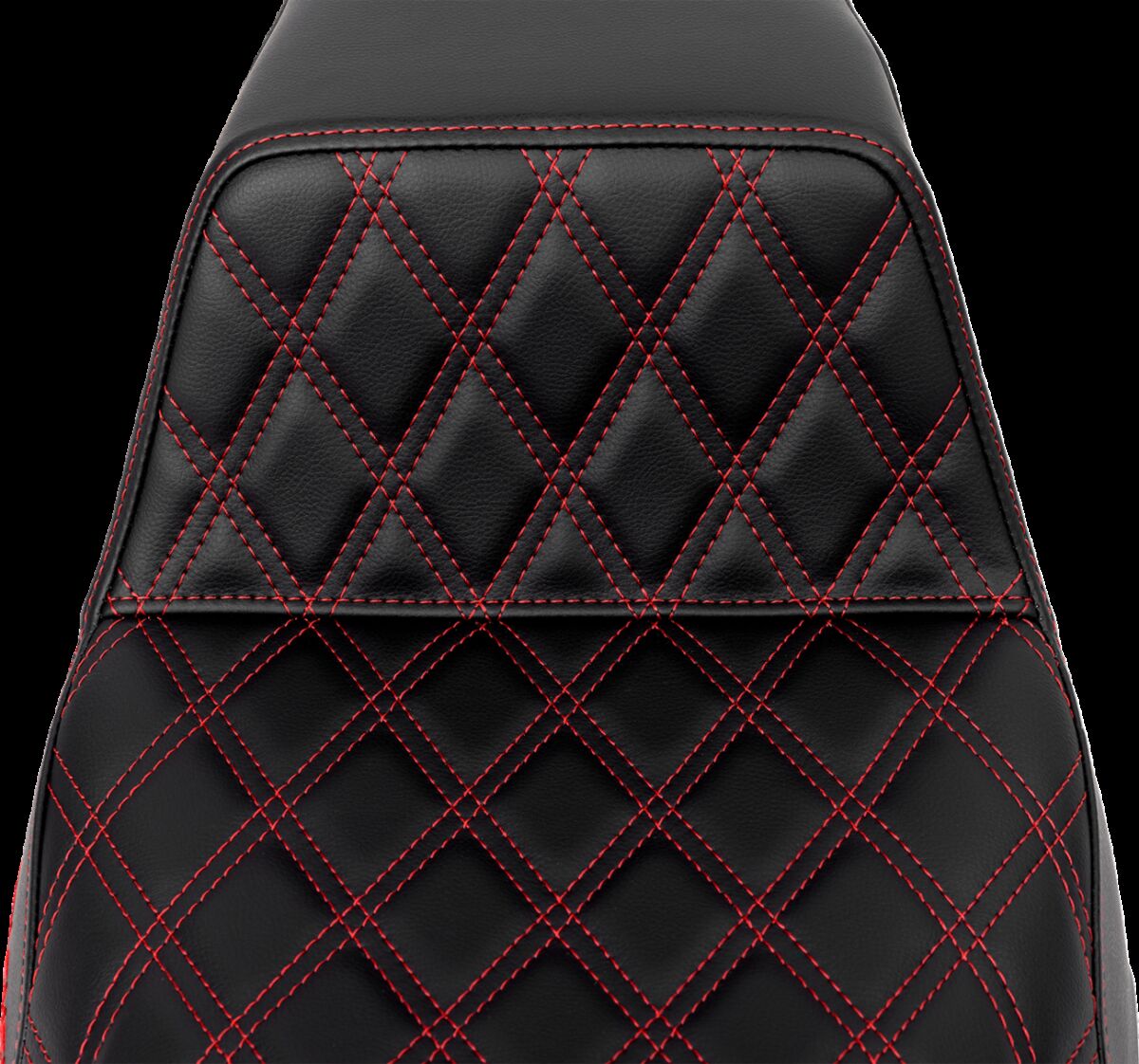 Saddlemen Step Up Front LS Seat, Red Stitch - 08-24 Touring Seat Saddlemen