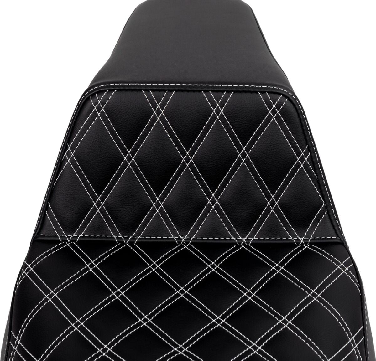 Saddlemen Step Up Front LS Seat, White Stitch - 08-24 Touring Seat Saddlemen