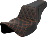 Step Up Front LS Extended Reach Seat, Orange Stitch - 08-23 Touring Seat Saddlemen Default Title