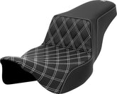 Step Up Front LS Extended Reach Seat, White Stitch - 08-23 Touring Seat Saddlemen Default Title