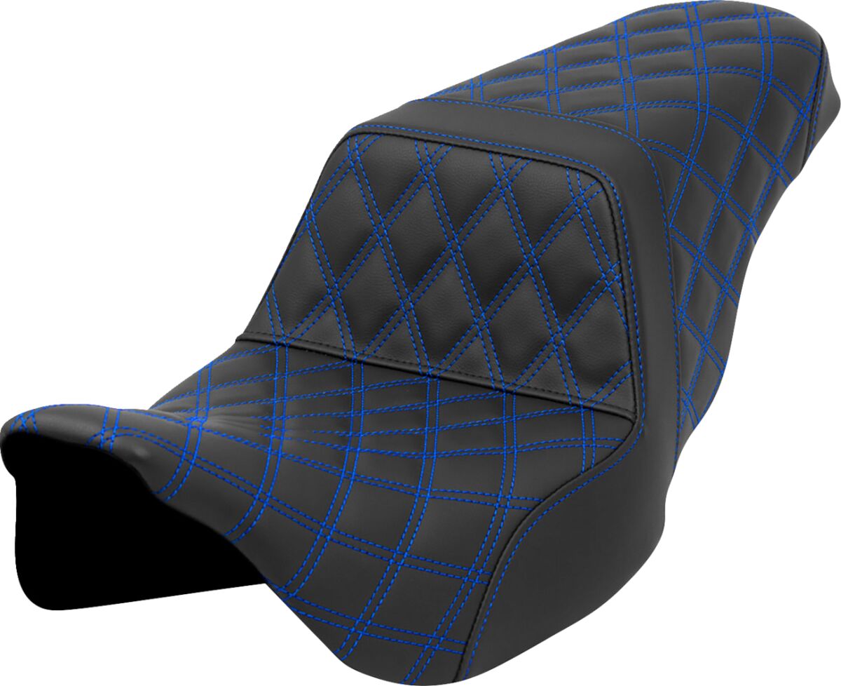 Step Up LS Seat, Blue Stitch - 08-23 Touring Seat Saddlemen Default Title