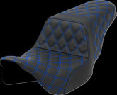 Saddlemen Step Up LS Seat, Blue Stitch - 08-23 Touring Seat Saddlemen