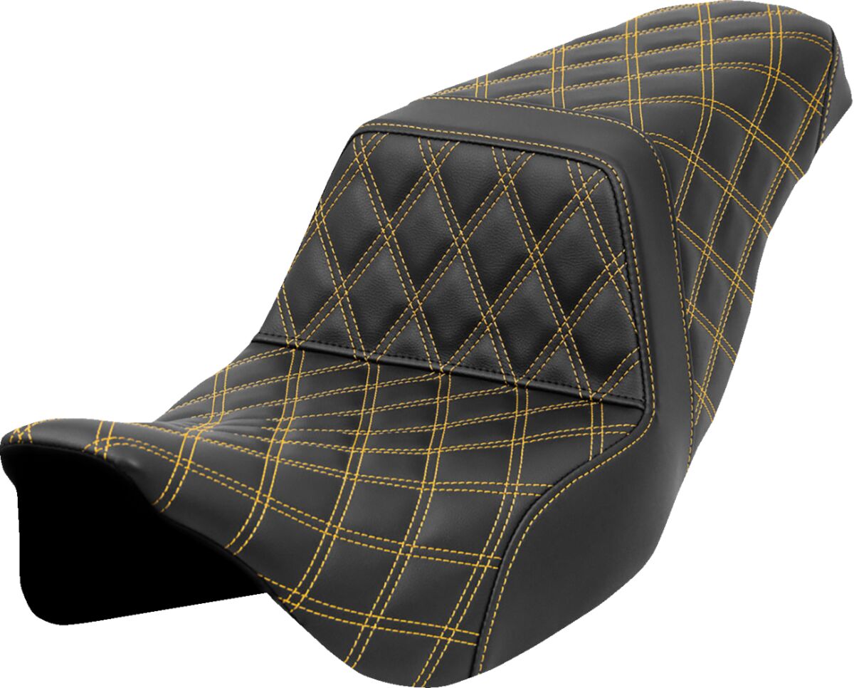 Step Up LS Seat, Gold Stitch - 08-23 Touring Seat Saddlemen Default Title
