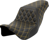 Step Up LS Seat, Gold Stitch - 08-23 Touring Seat Saddlemen Default Title