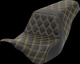 Saddlemen Step Up LS Seat, Gold Stitch - 08-23 Touring Seat Saddlemen