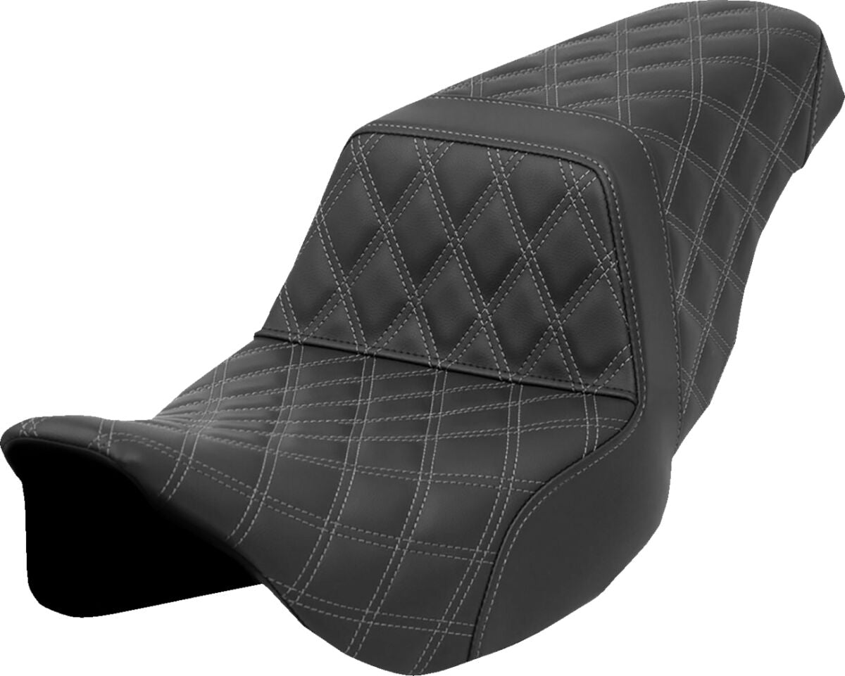 Step Up LS Seat, Gray Stitch - 08-23 Touring Seat Saddlemen Default Title
