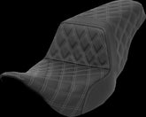 Saddlemen Step Up LS Seat, Gray Stitch - 08-23 Touring Seat Saddlemen