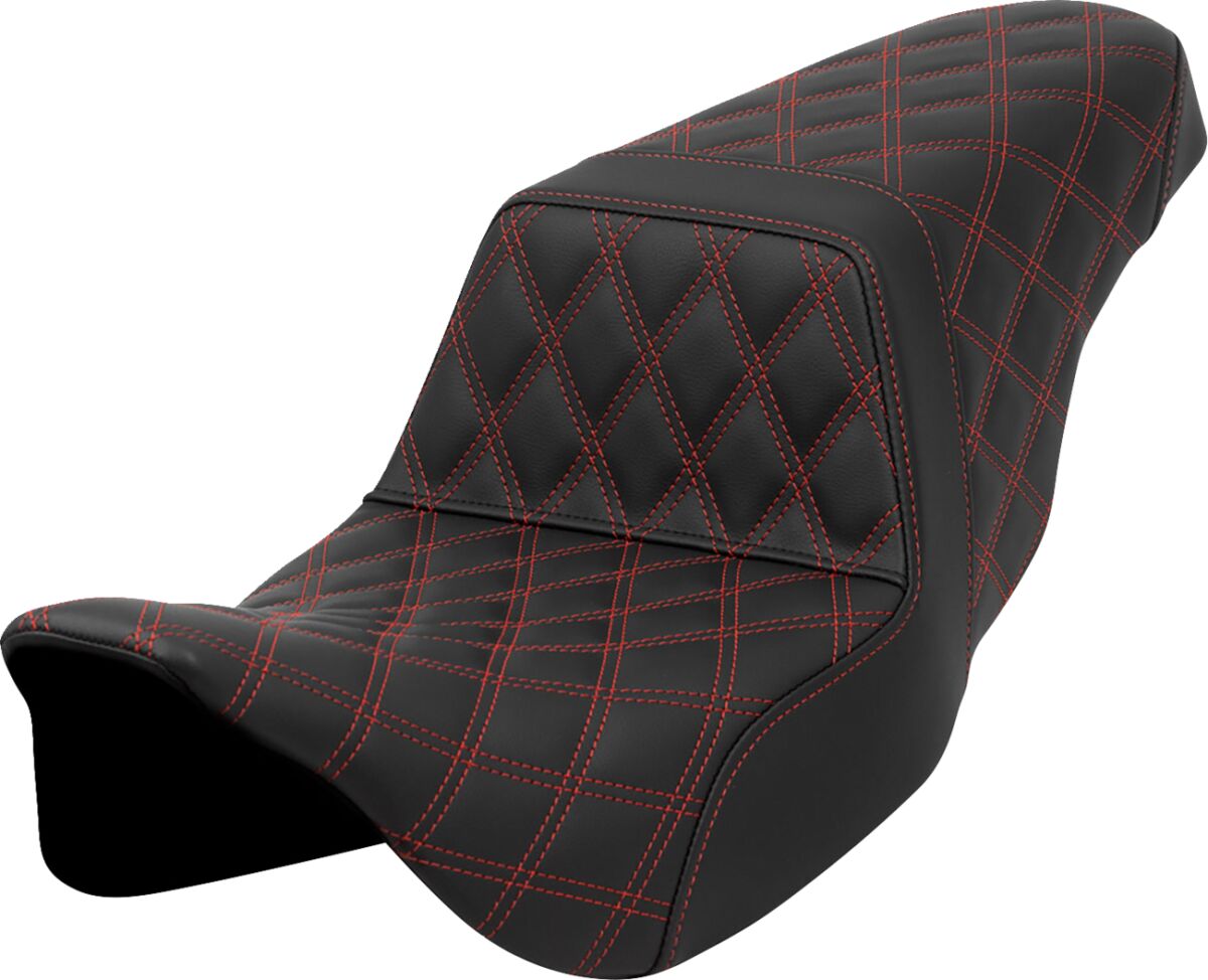 Step Up LS Seat, Red Stitch - 08-23 Touring Seat Saddlemen Default Title