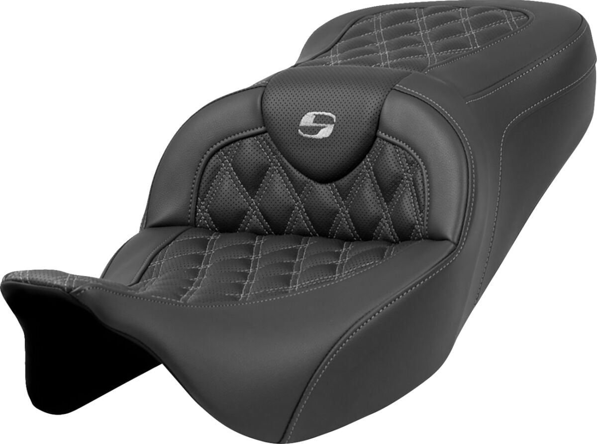 Roadsofa LS Seat, Gray Stitch - 08-23 Touring Seat Saddlemen Default Title