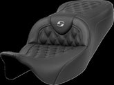 Saddlemen Roadsofa LS Seat, Gray Stitch - 08-23 Touring Seat Saddlemen