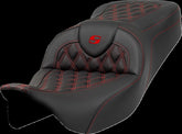 Saddlemen Roadsofa LS Seat, Red Stitch - 08-23 Touring Seat Saddlemen