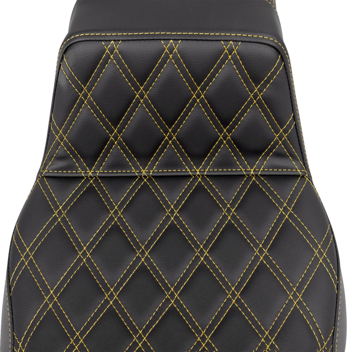 Step Up LS Extended Reach Seat, Gold Stitch - 08-23 Touring Seat Saddlemen
