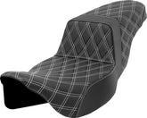 Step Up LS Extended Reach Seat, White Stitch - 08-23 Touring Seat Saddlemen Default Title