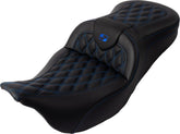 Roadsofa LS With Driver's Backrest Seat, Blue Stitch - 08-23 Touring Seat Saddlemen Default Title