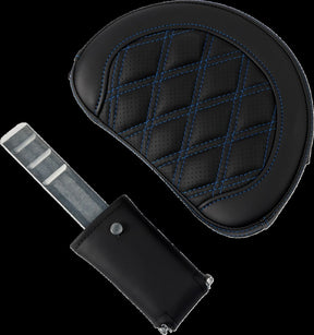 Saddlemen Roadsofa LS With Driver's Backrest Seat, Blue Stitch - 08-23 Touring Seat Saddlemen