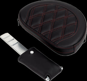 Saddlemen Roadsofa LS With Driver's Backrest Seat, Burgundy Stitch - 08-23 Touring Seat Saddlemen
